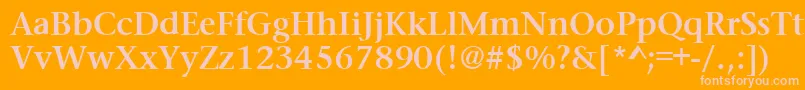 PrudentialBold Font – Pink Fonts on Orange Background