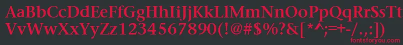 PrudentialBold Font – Red Fonts on Black Background
