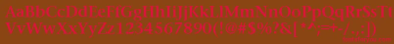 PrudentialBold Font – Red Fonts on Brown Background