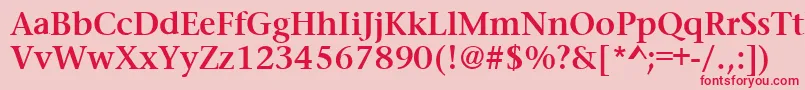 PrudentialBold Font – Red Fonts on Pink Background