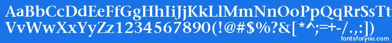 PrudentialBold-fontti – valkoiset fontit sinisellä taustalla