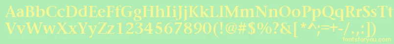 PrudentialBold Font – Yellow Fonts on Green Background