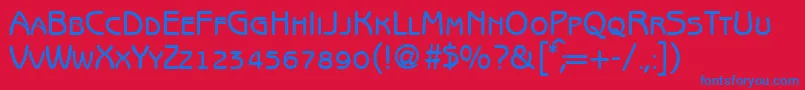 BenjaminsanssmcBold Font – Blue Fonts on Red Background