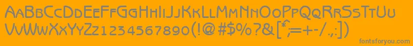 BenjaminsanssmcBold Font – Gray Fonts on Orange Background