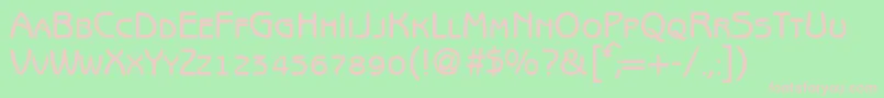 BenjaminsanssmcBold Font – Pink Fonts on Green Background