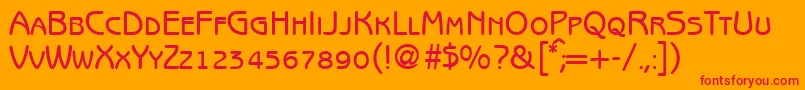 BenjaminsanssmcBold Font – Red Fonts on Orange Background