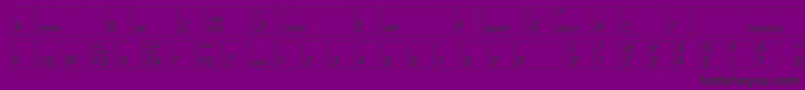 フォントKeyfontusa – 紫の背景に黒い文字