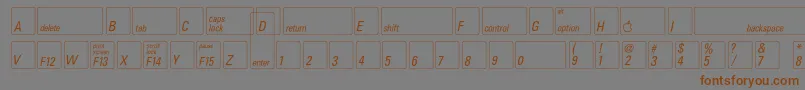 Czcionka Keyfontusa – brązowe czcionki na szarym tle