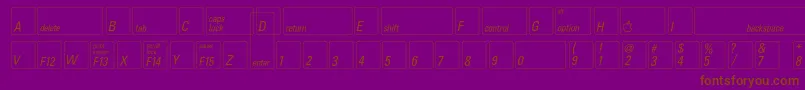 Шрифт Keyfontusa – коричневые шрифты на фиолетовом фоне