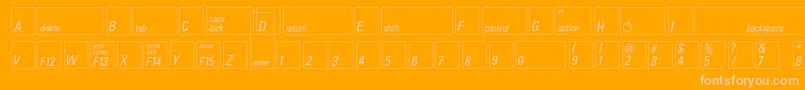 Keyfontusa Font – Pink Fonts on Orange Background
