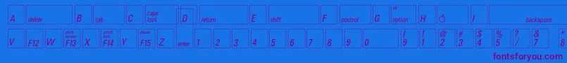 Шрифт Keyfontusa – фиолетовые шрифты на синем фоне