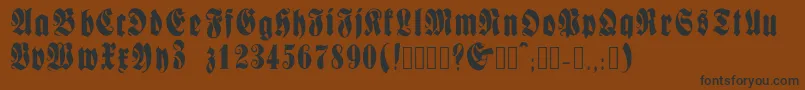 Fractur Font – Black Fonts on Brown Background