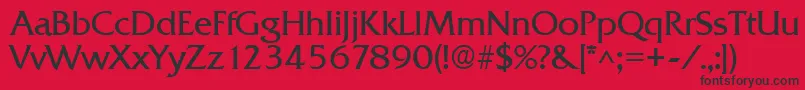 QuadratRegular Font – Black Fonts on Red Background
