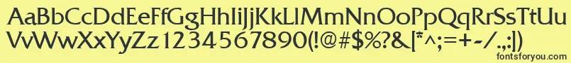 QuadratRegular Font – Black Fonts on Yellow Background