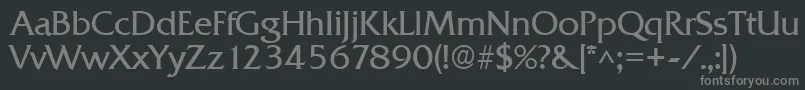 More about QuadratRegular Font QuadratRegular Font – Gray Fonts on Black Background