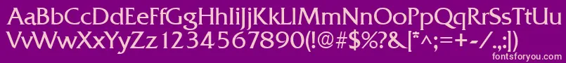 QuadratRegular Font – Pink Fonts on Purple Background