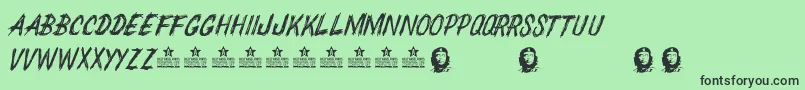 ChedelparedonPersonalUse Font – Black Fonts on Green Background