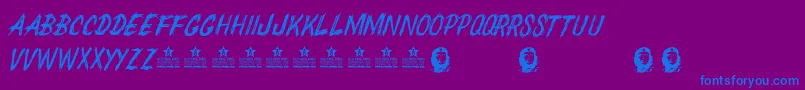 ChedelparedonPersonalUse Font – Blue Fonts on Purple Background