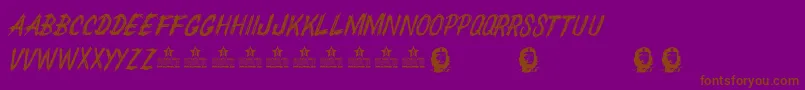 ChedelparedonPersonalUse Font – Brown Fonts on Purple Background