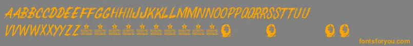 ChedelparedonPersonalUse Font – Orange Fonts on Gray Background