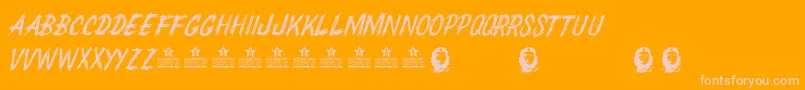 ChedelparedonPersonalUse Font – Pink Fonts on Orange Background