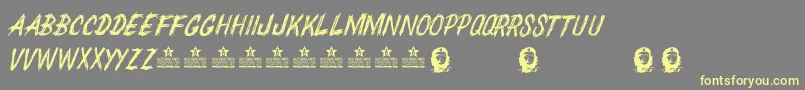 ChedelparedonPersonalUse Font – Yellow Fonts on Gray Background