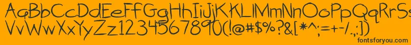 BmdAttackOfTheCucumbers Font – Black Fonts on Orange Background