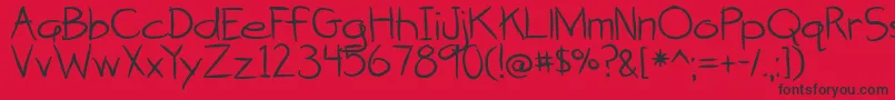 BmdAttackOfTheCucumbers Font – Black Fonts on Red Background