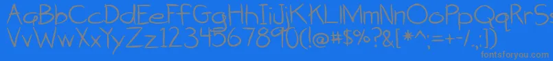 BmdAttackOfTheCucumbers Font – Gray Fonts on Blue Background