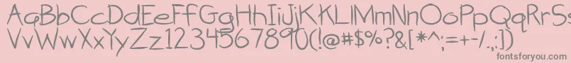 BmdAttackOfTheCucumbers Font – Gray Fonts on Pink Background