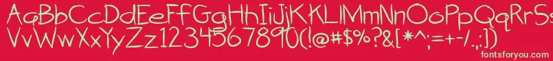 BmdAttackOfTheCucumbers Font – Green Fonts on Red Background