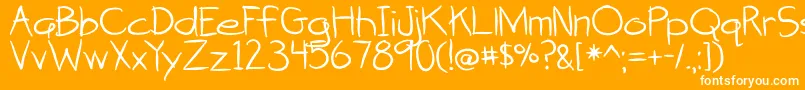 BmdAttackOfTheCucumbers Font – White Fonts on Orange Background