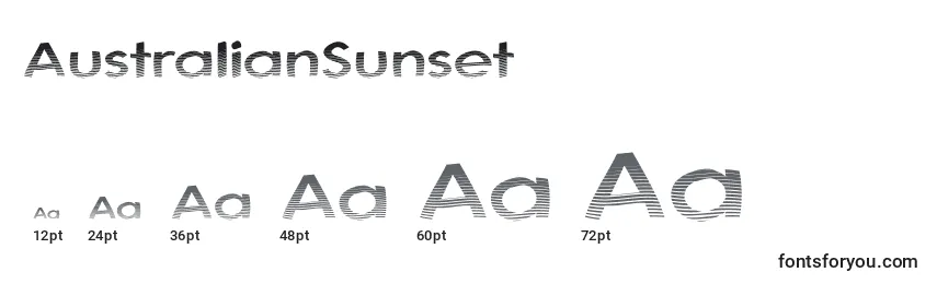 Размеры шрифта AustralianSunset