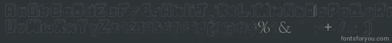 Bodoque Font – Gray Fonts on Black Background