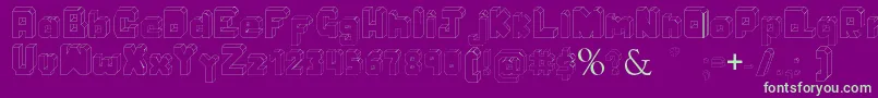 Bodoque Font – Green Fonts on Purple Background