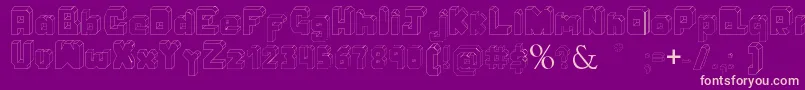 Bodoque Font – Pink Fonts on Purple Background