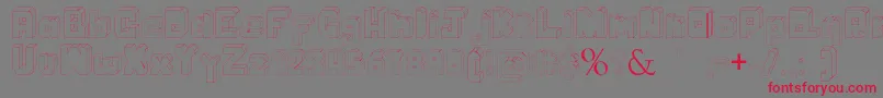 フォントBodoque – 赤い文字の灰色の背景
