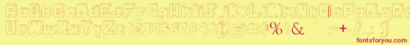 Bodoque Font – Red Fonts on Yellow Background