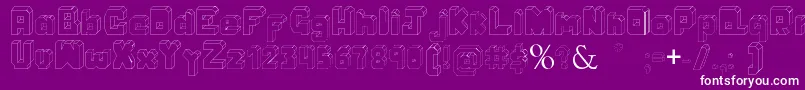 Bodoque Font – White Fonts on Purple Background