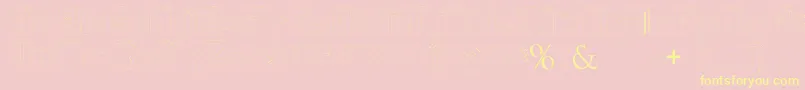Bodoque Font – Yellow Fonts on Pink Background