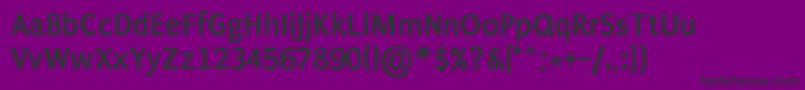 フォントPuritanBold – 紫の背景に黒い文字