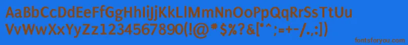 PuritanBold Font – Brown Fonts on Blue Background