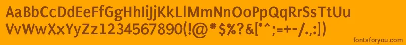 PuritanBold Font – Brown Fonts on Orange Background