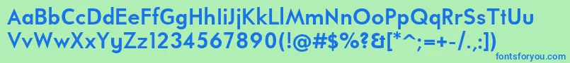 UniversalisadfstdBold Font – Blue Fonts on Green Background