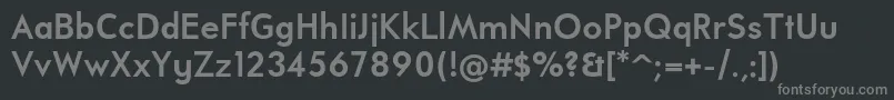 フォントUniversalisadfstdBold – 黒い背景に灰色の文字