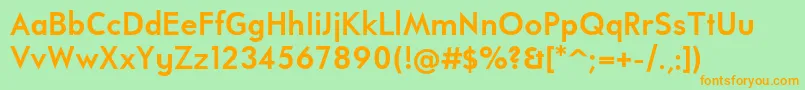 UniversalisadfstdBold Font – Orange Fonts on Green Background