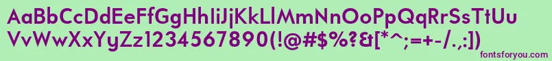 UniversalisadfstdBold Font – Purple Fonts on Green Background
