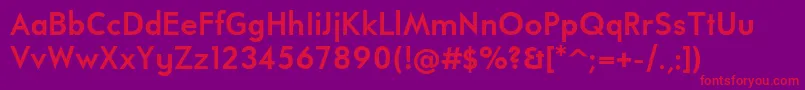 UniversalisadfstdBold Font – Red Fonts on Purple Background