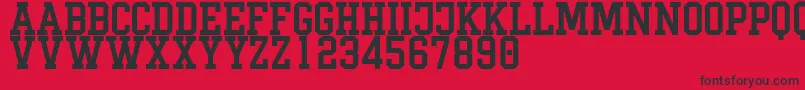 LimbusDemo Font – Black Fonts on Red Background