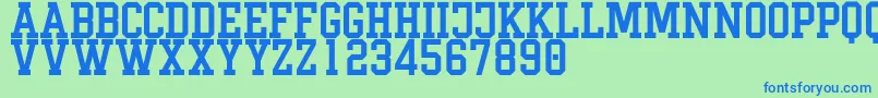 LimbusDemo Font – Blue Fonts on Green Background
